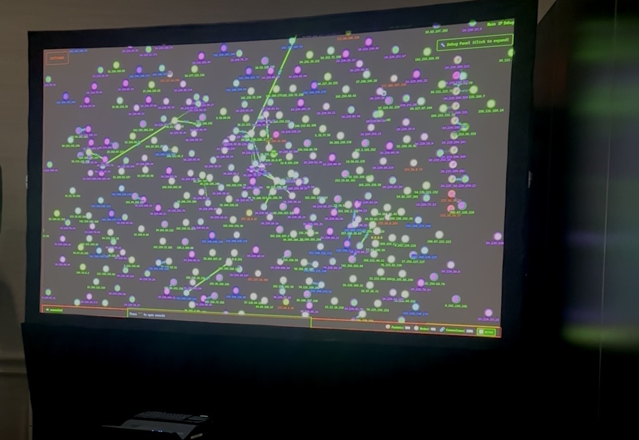 Network Threat Hunt Map from the BlackHat NOC